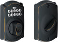 Keypad Deadbolt Electronic Keyless Entry Lock Bright Brass J657178