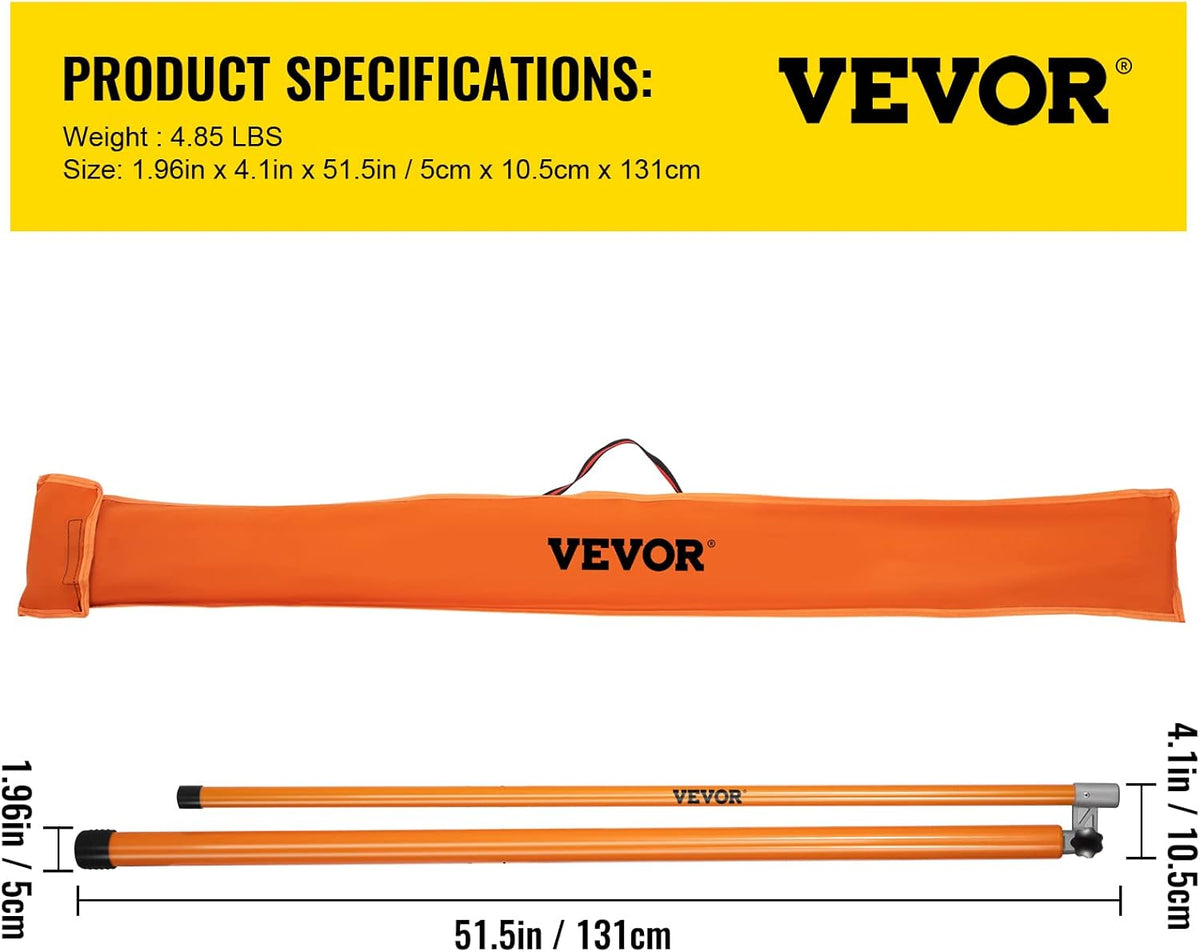 15' Fiberglass Truck Height Measuring Stick with Carrying Bag X6765