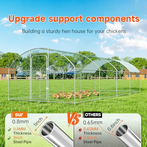 Large Metal Chicken Coop with Anti-UV Cover R3444