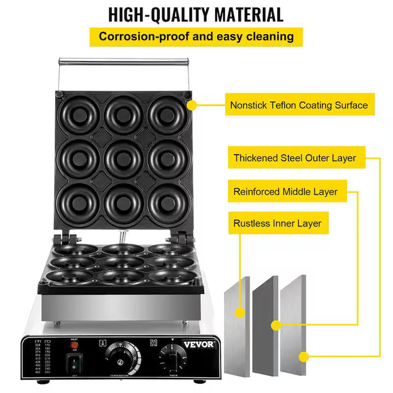 9-Holes Electric Donuts Maker E4976