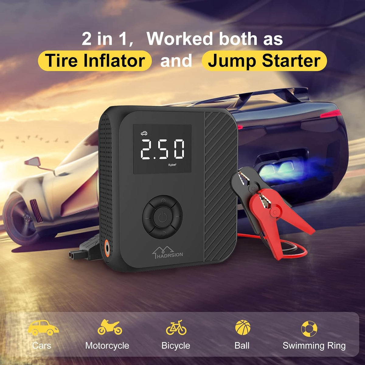 Cordless Tire Inflator 150PSI 12000mAh K253835