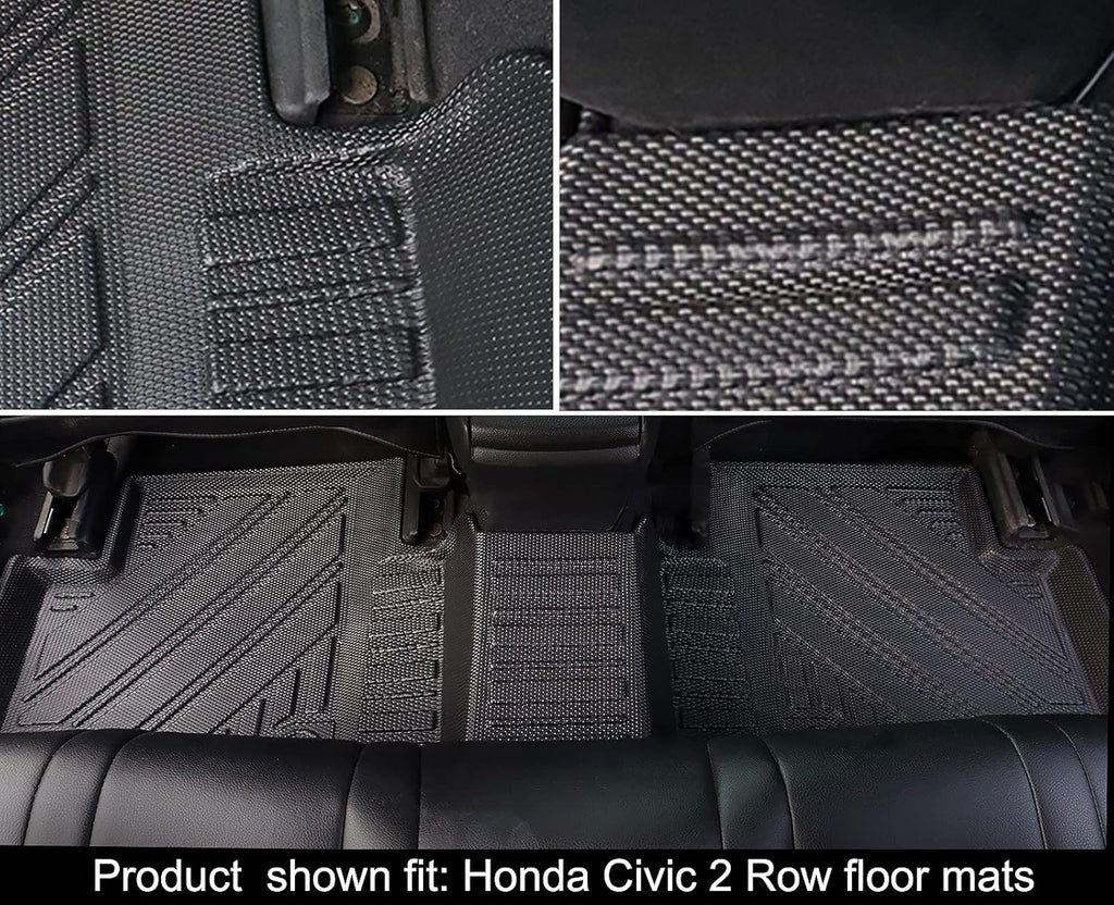 Black All-Weather Car Floor Mats & Cargo Trunk Liners Set R728143