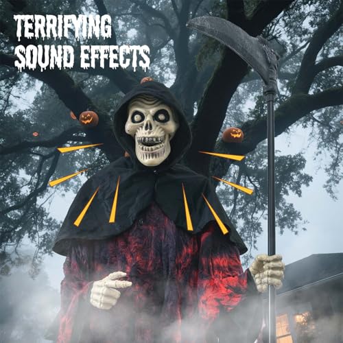 6ft Animated Witch Halloween Decoration with Motion Sensor I306250