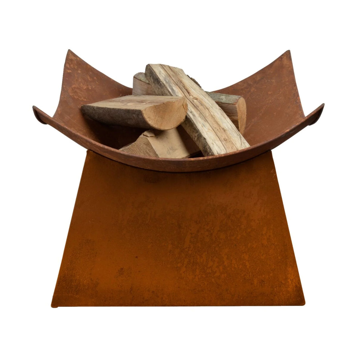 19.25" Brown Square Outdoor Fire Bowl with Stand K592