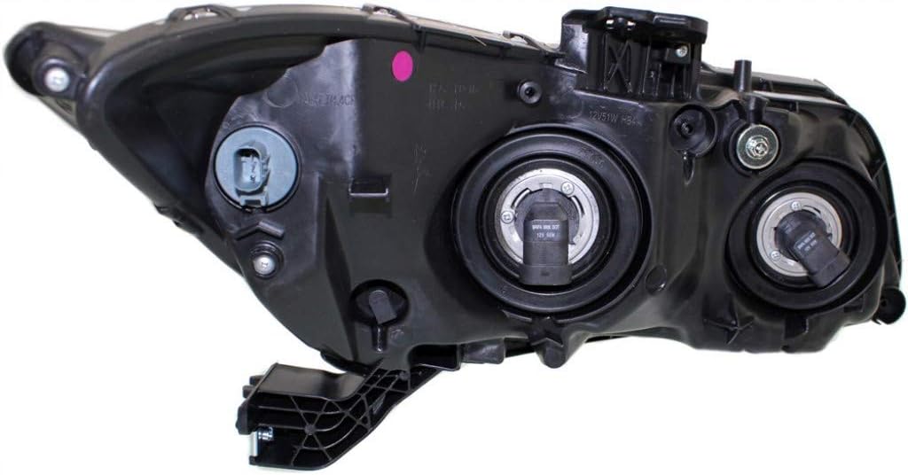 Black Housing Headlight Pair with Bulbs Z7485