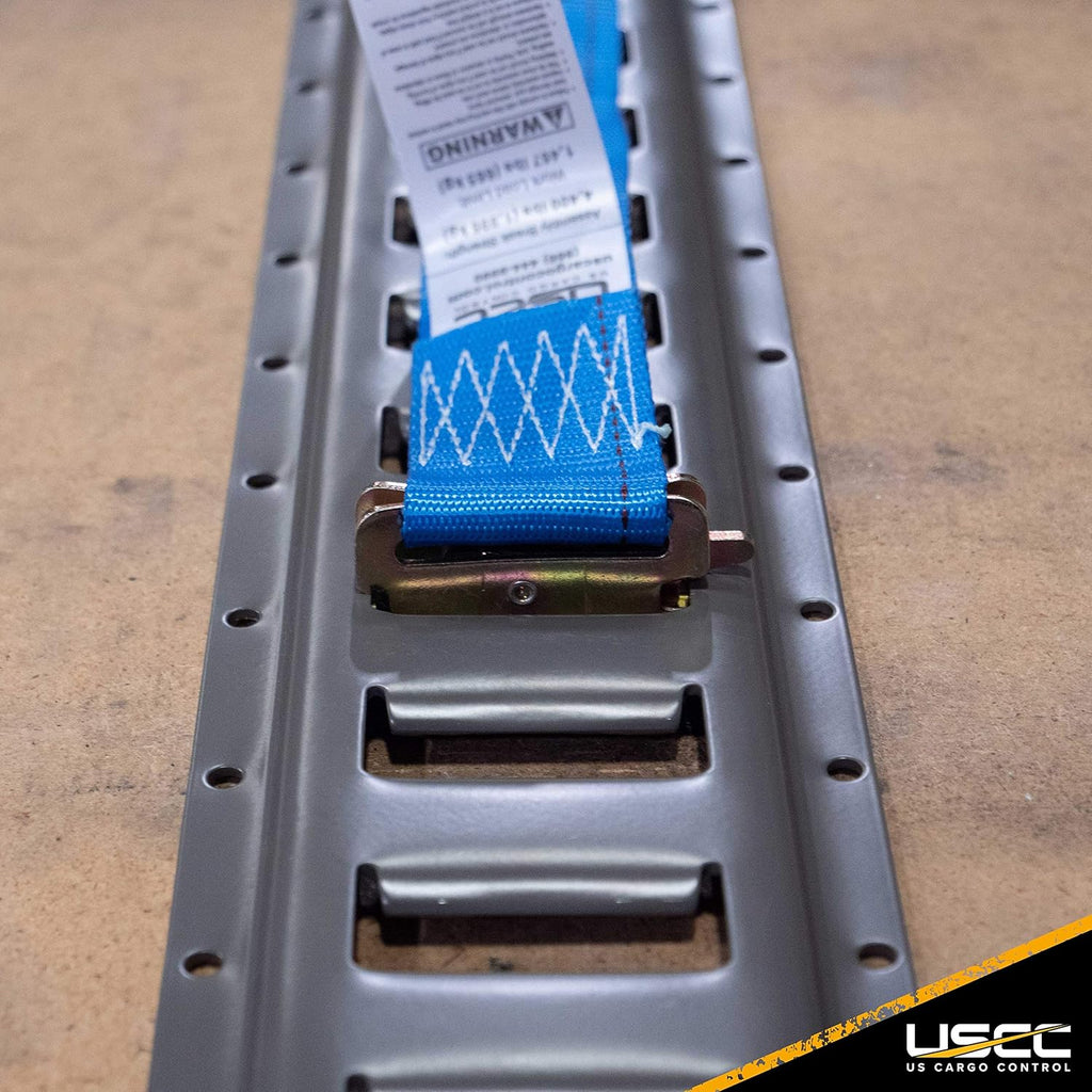 8 Foot Length 12 Gauge Steel Cargo E Track - 2 Pack M508