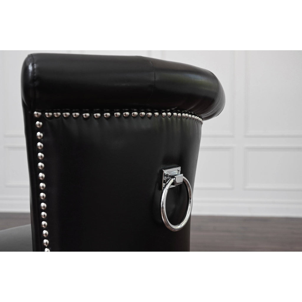 Faux Leather Dining Chair Set of 2 Grey M64714
