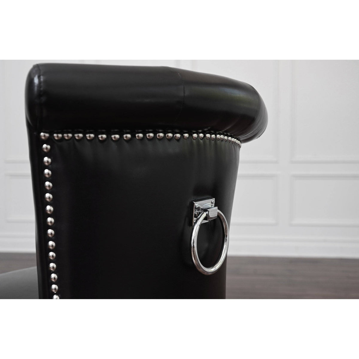Faux Leather Dining Chair Set of 2 Grey M64714