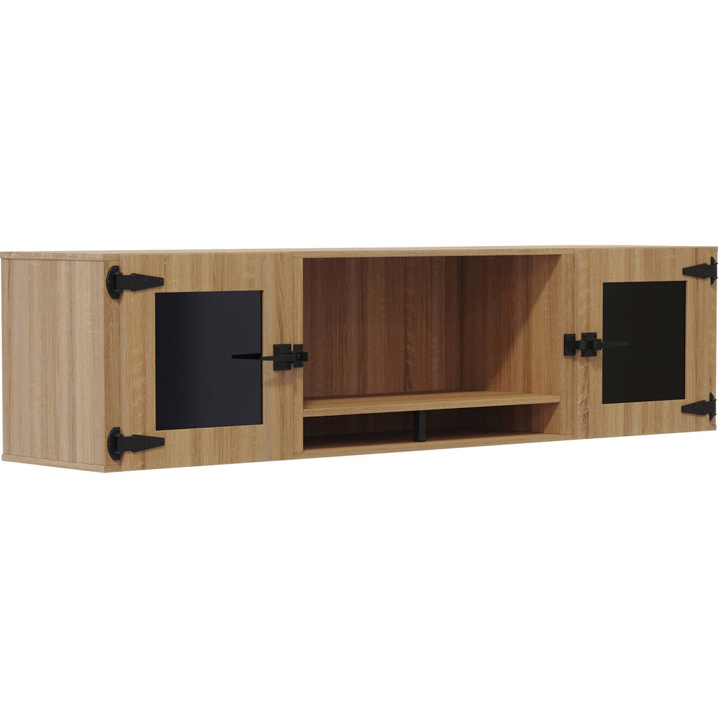 Smoked Glass Doors Wall Hutch U32500