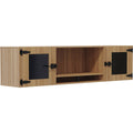 Smoked Glass Doors Wall Hutch U32500