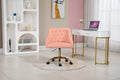 Pink Velvet Swivel Desk Chair E628216