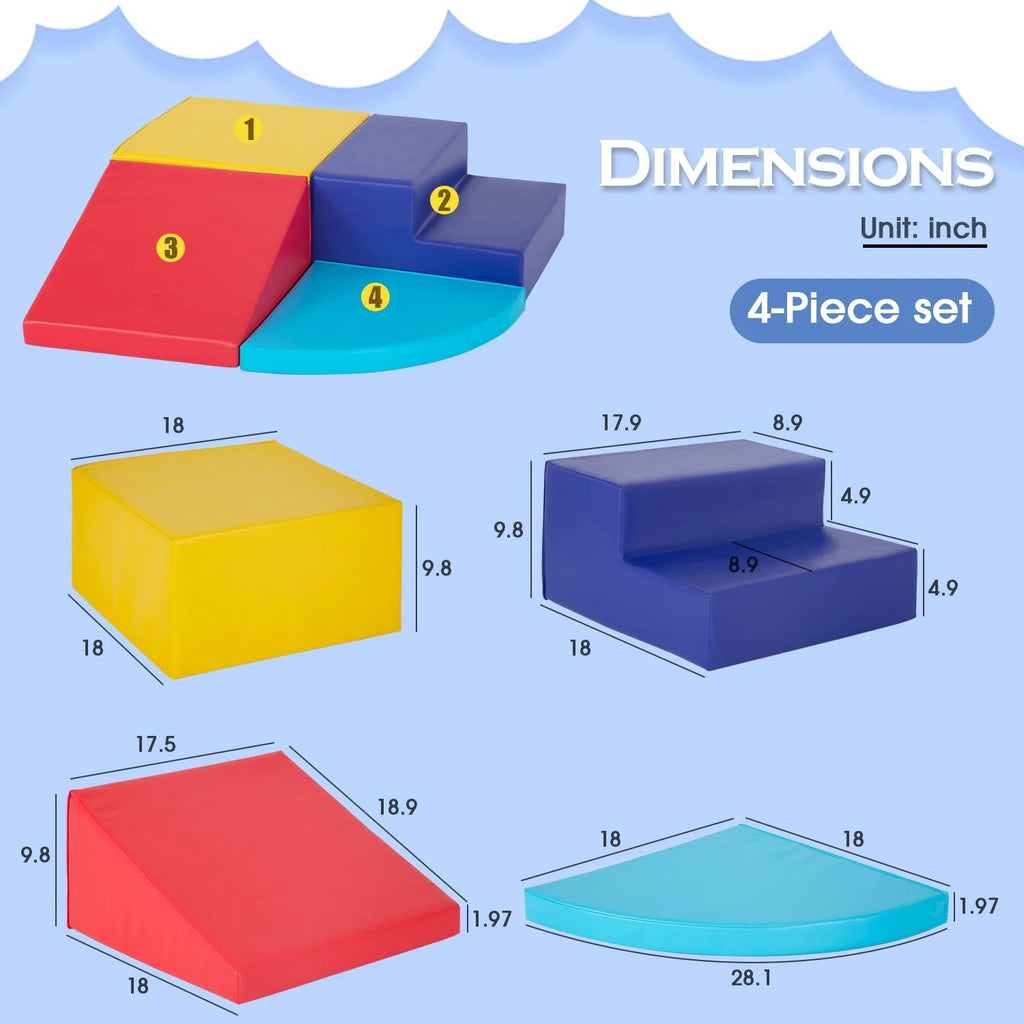 4-Piece Foam Climbing Blocks U240636
