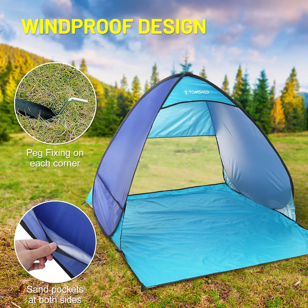 Pop Up Beach Tent with Carry Bag W3730