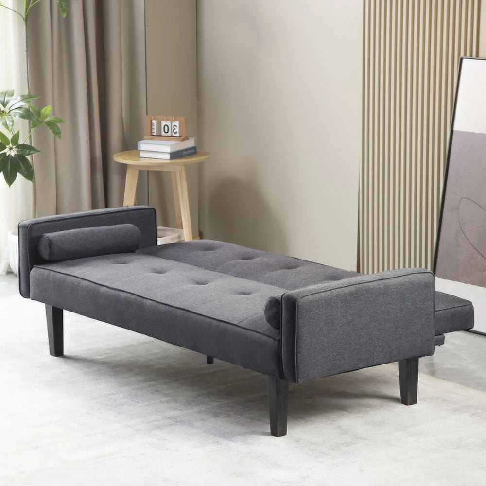 Convertible Futon Sofa Bed with Armrests P73165
