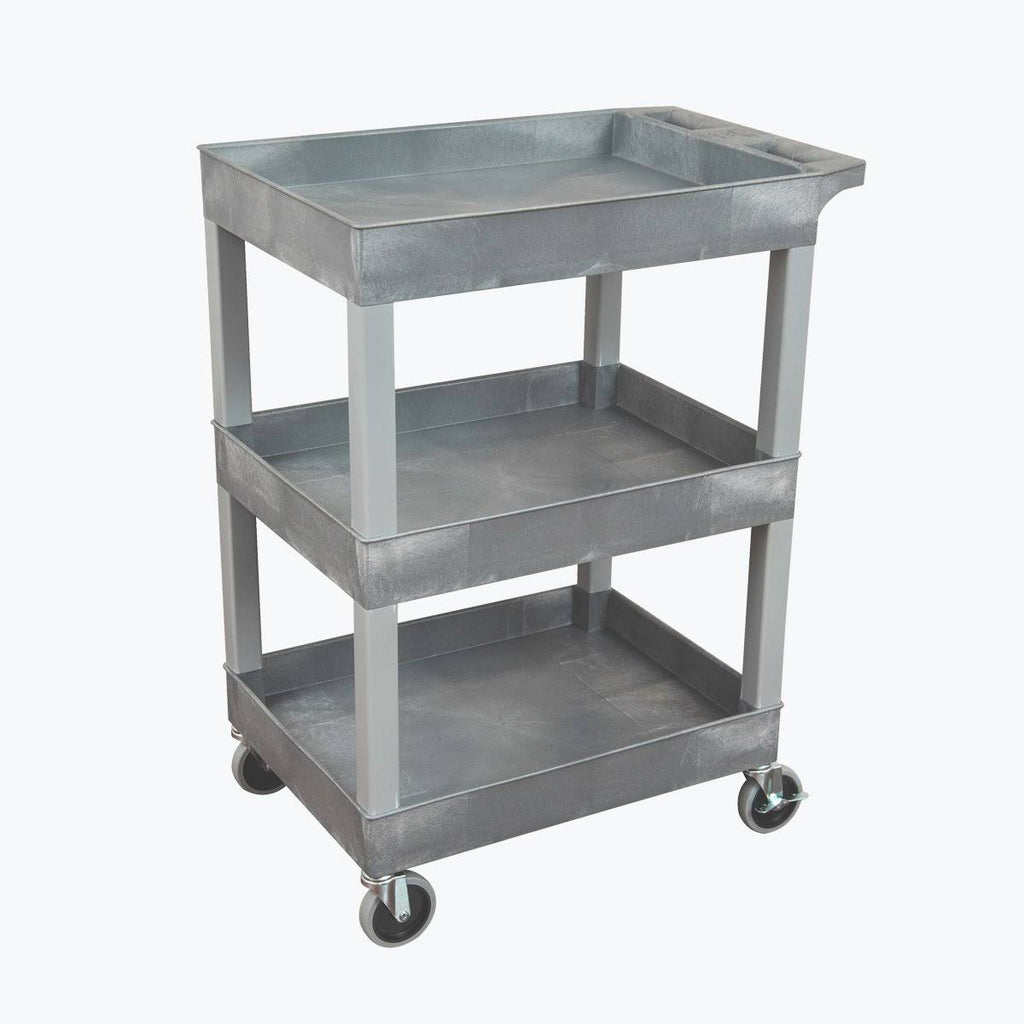 24 x 18 Plastic Three Shelf Utility Cart J360721