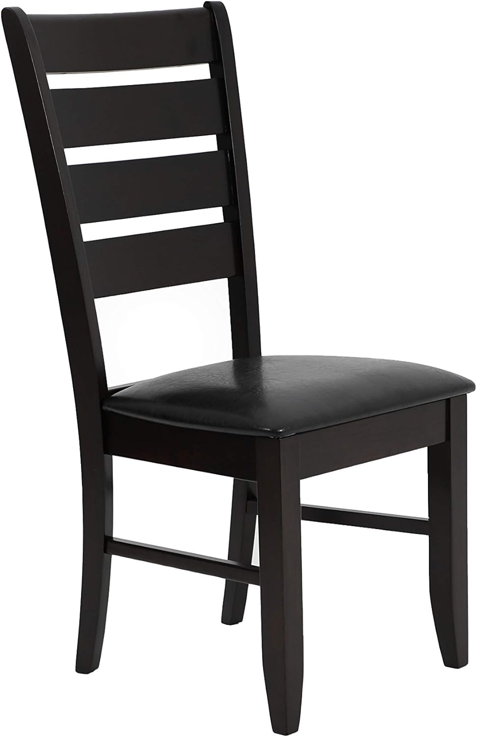 Slat Back Side Chairs Cappuccino and Black Set of 2 Z58394