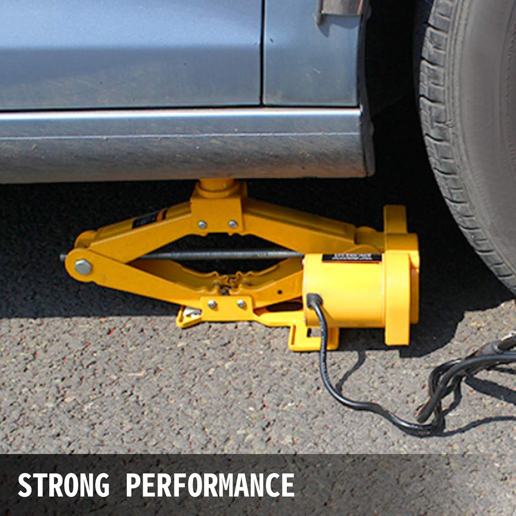 Electric Car Jack 3 Ton 6600LBS 12V DC with Electric Impact Wrench and Inflator Pump C28886
