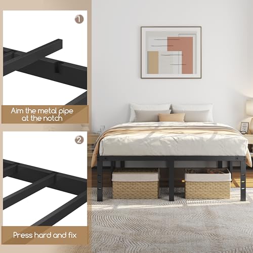 14 Inch Full Metal Platform Bed Frame with Under Bed Storage X92020