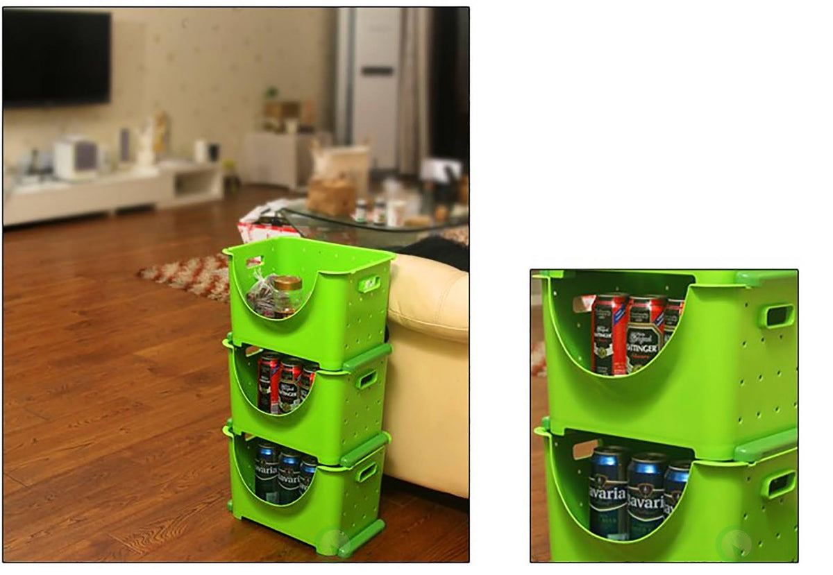 Plastic Stackable Storage Containers Set of 3 Z80021