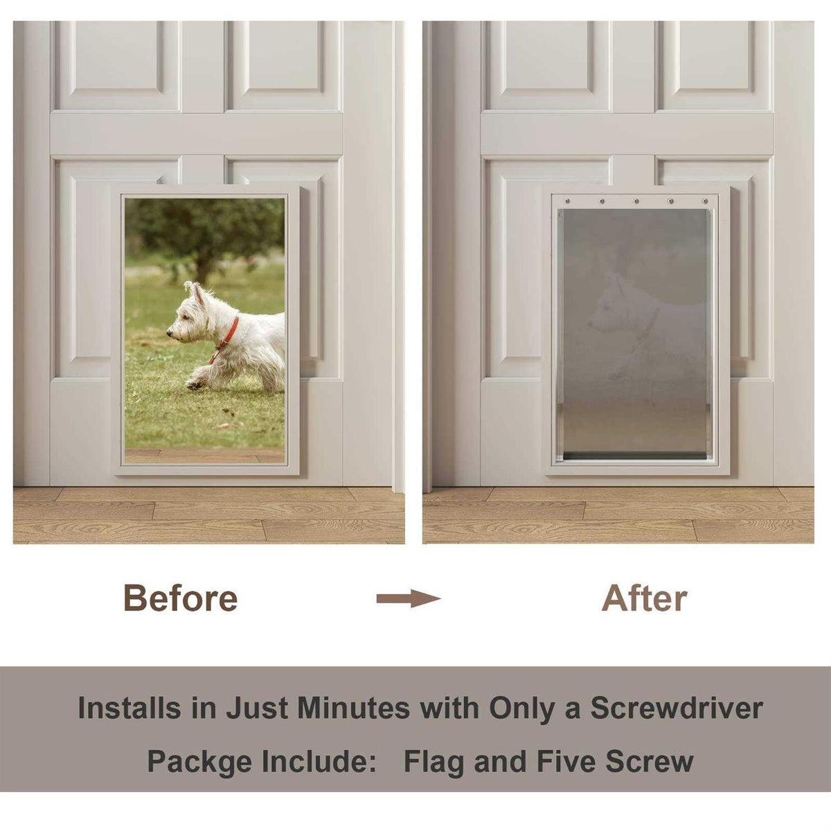 Large Dog Door Replacement Flaps with Screws J439