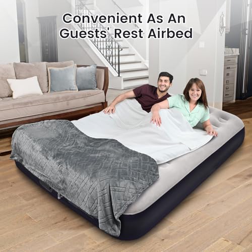Queen Air Mattress with Built-in Battery Pump S574