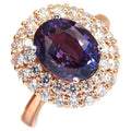 6.41ct Natural Vivid Purple Sapphire Diamond Ring L56069