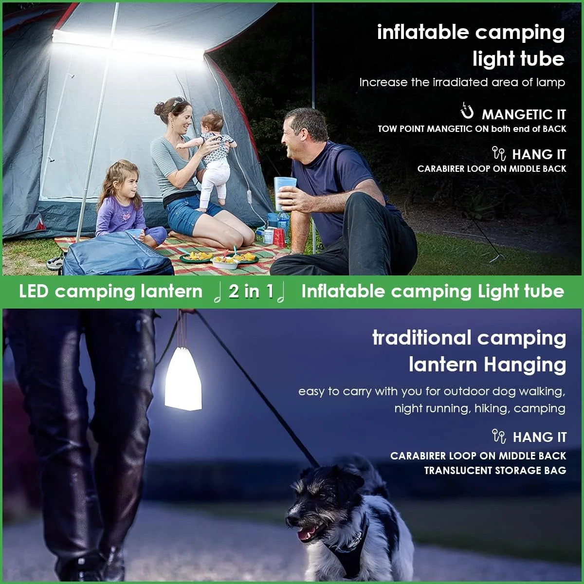 Collapsible Battery Powered LED Camping Lantern Z338