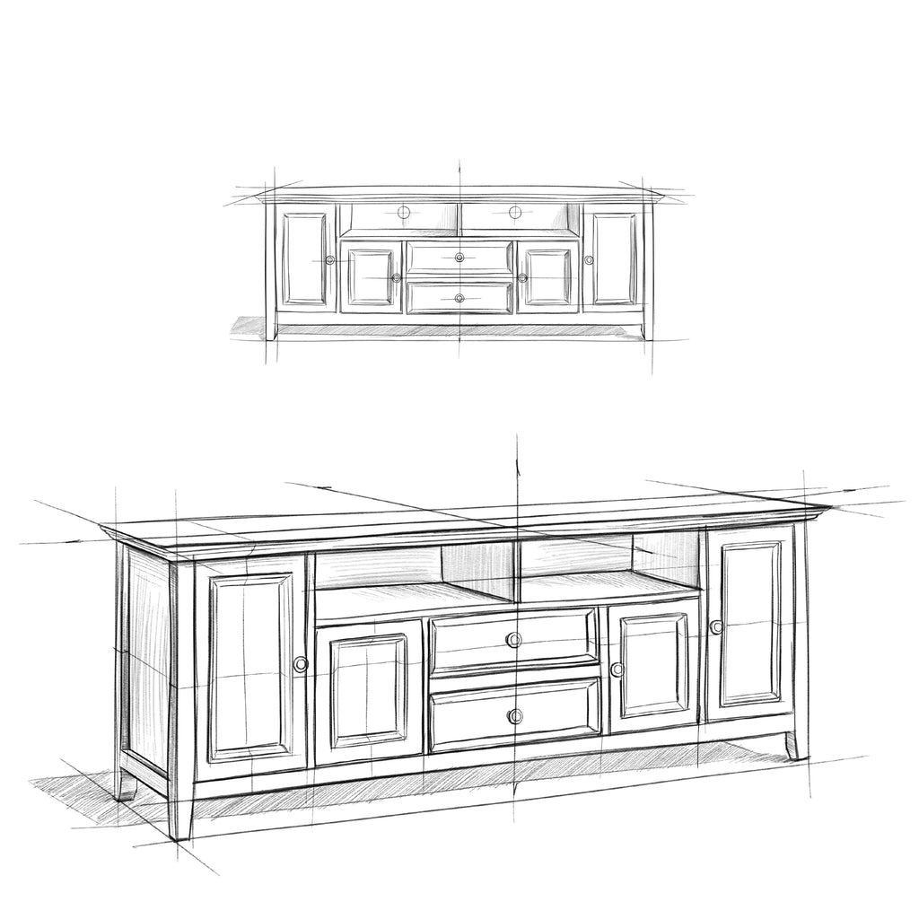 Light Golden Brown TV Media Stand M387601