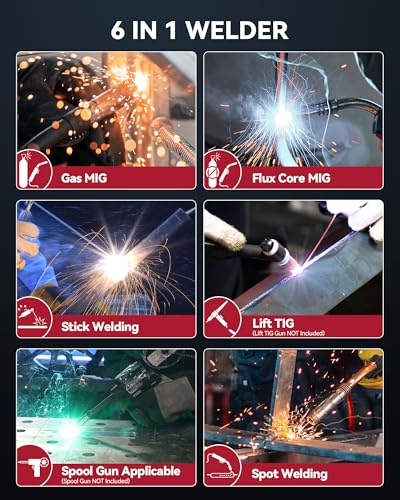 200Amp 6 in 1 Multi Process Welding Machine with LED Digital Display H59690