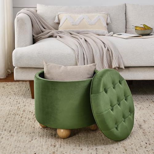 Set of 3 Nesting Ottoman Table with Storage Ottoman and Foot Stool O206