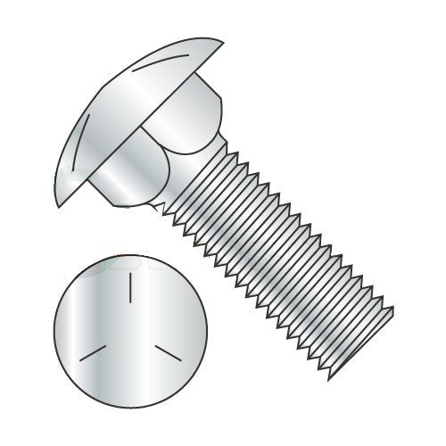 1/4-20 x 3 Carriage Bolts Grade 5 Steel Zinc N982100