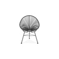 Indoor/Outdoor Chair plasticrattan-black P990