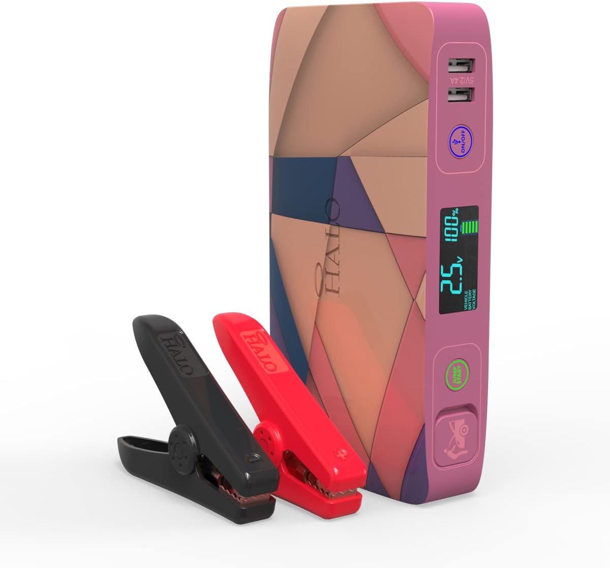 Pink Portable Phone Laptop Charger Car Jump Starter with Outlet B1372