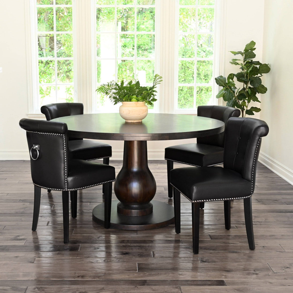 Faux Leather Dining Chair Set of 2 Grey M64714
