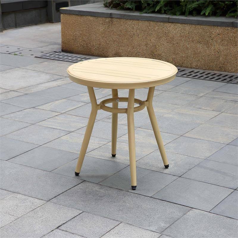 Light Blue Metal Patio 3-Piece Table and Chair Set Q27743