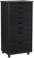 Black 8 Drawer Wood Dresser B8023