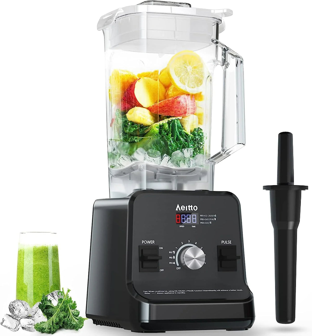 1500-Watt 68 Oz Silver Countertop Blender I431
