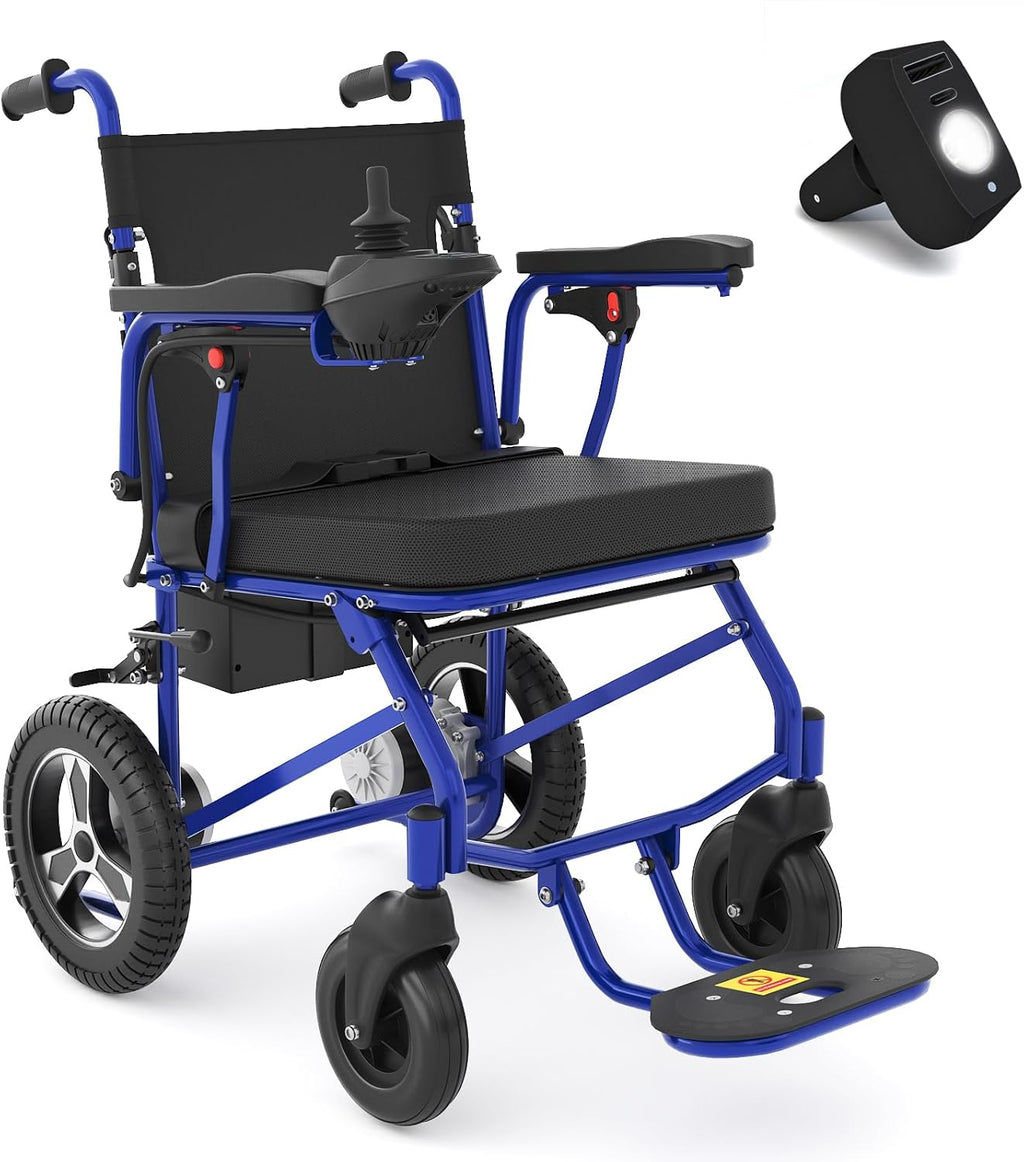 Foldable Electric Wheelchair with LED Light Y678443