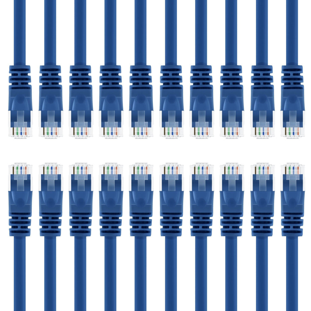 20 Pack 5 Feet Blue Cat 6 Ethernet Cable X71220