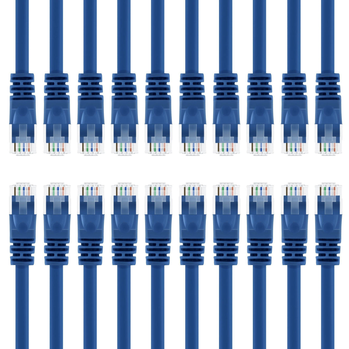 20 Pack 5 Feet Blue Cat 6 Ethernet Cable X71220