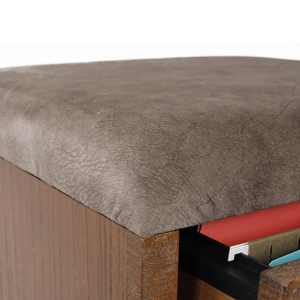 30 x 47.5 x 47.5 in Desk with USB Ports, File Cabinet and Machine Stand S8723