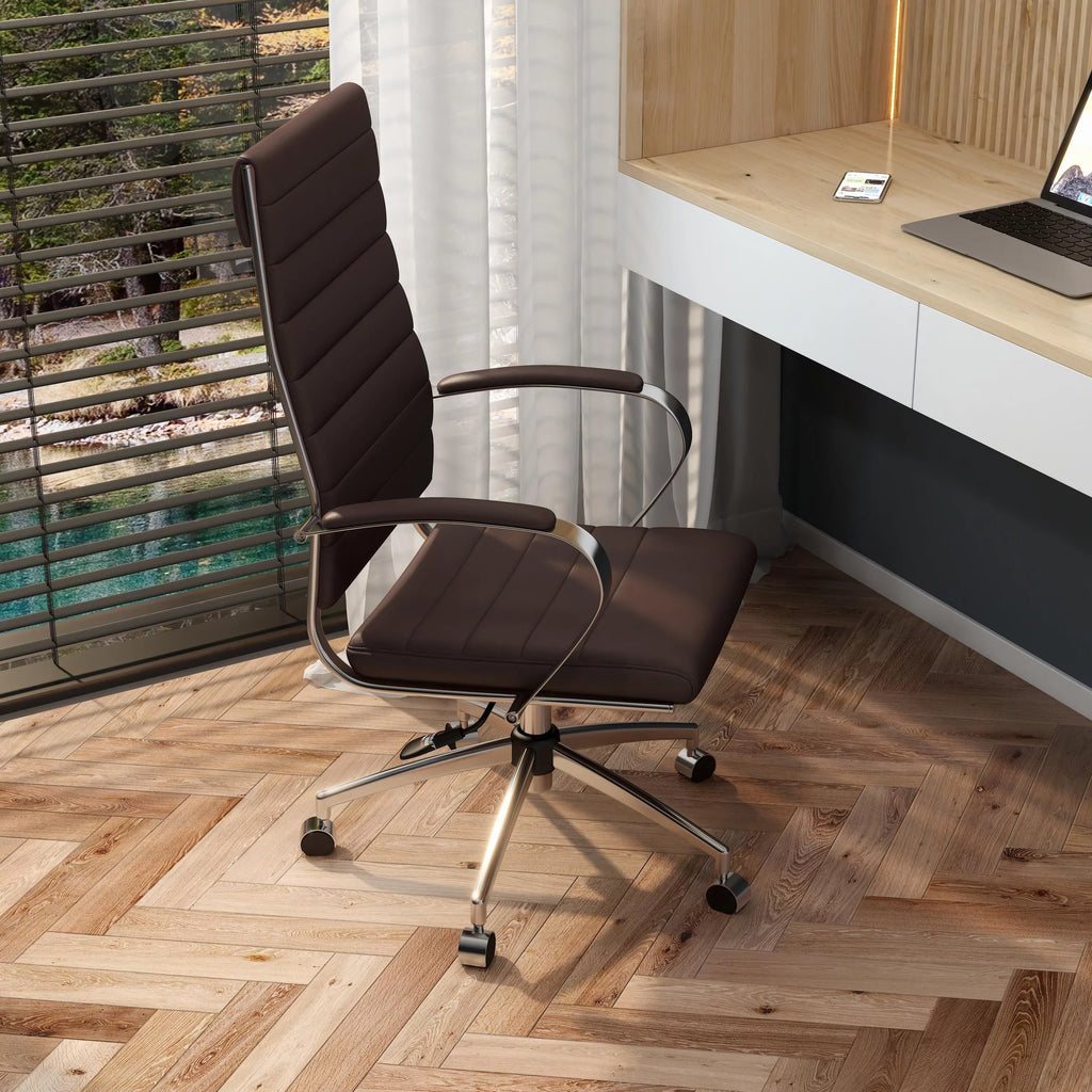 Brown Leather Ergonomic Executive Office Chair T77154
