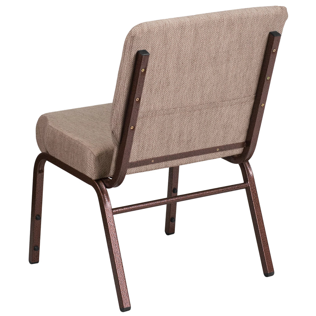 Beige Fabric Stacking Church Chair E864708