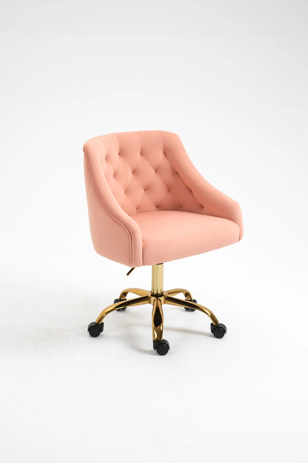 Pink Velvet Swivel Desk Chair E628216