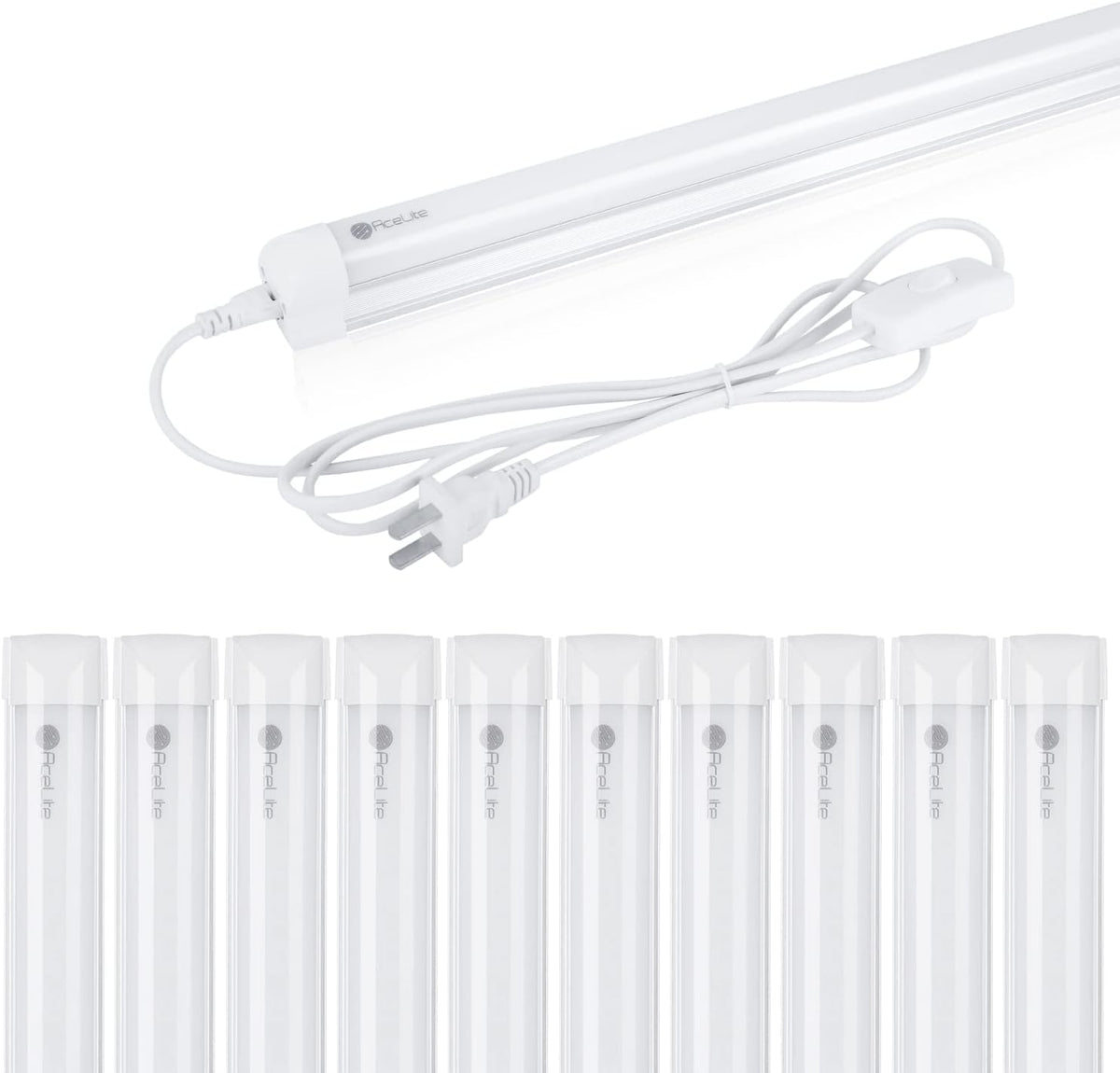LED T5 Integrated Single Fixture, 4FT, 20W, 2200lm, 3CCT, 10 Pack U9618