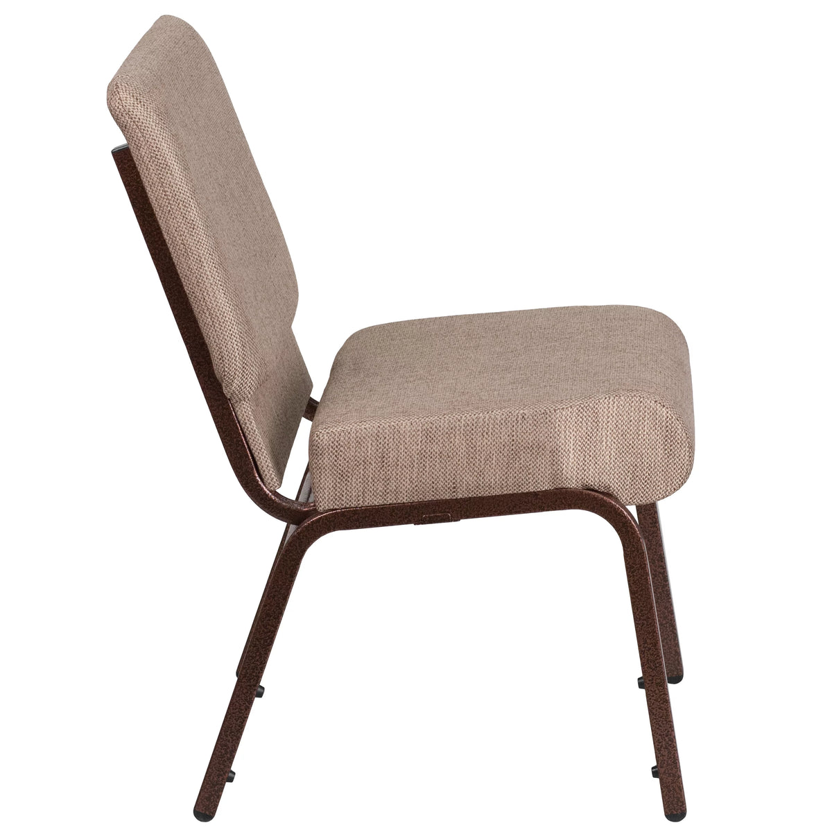 Beige Fabric Stacking Church Chair E864708