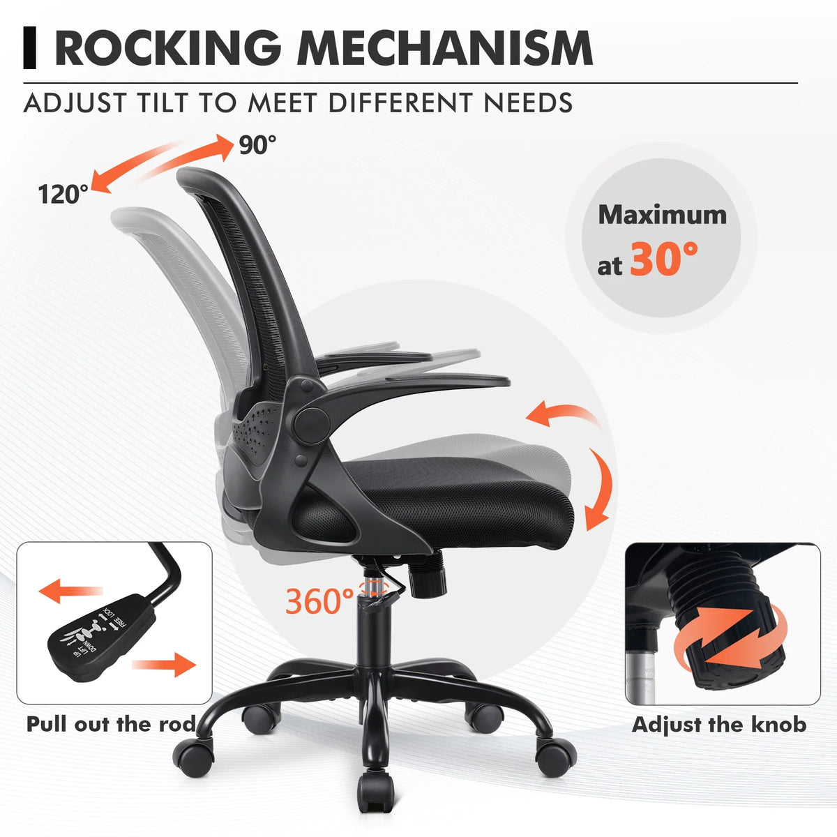 Black Ergonomic Mesh Office Chair W73088