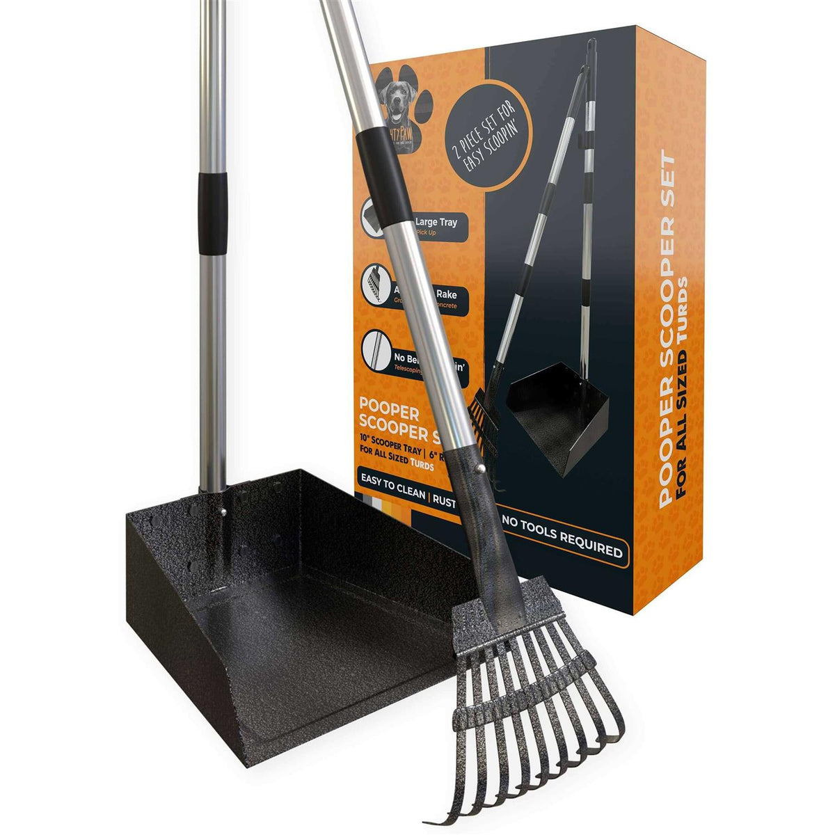Dog Pooper Scooper and Rake Set P6624
