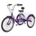 20"/24"/26" 7 Speed Adult Tricycles with Large Basket N669
