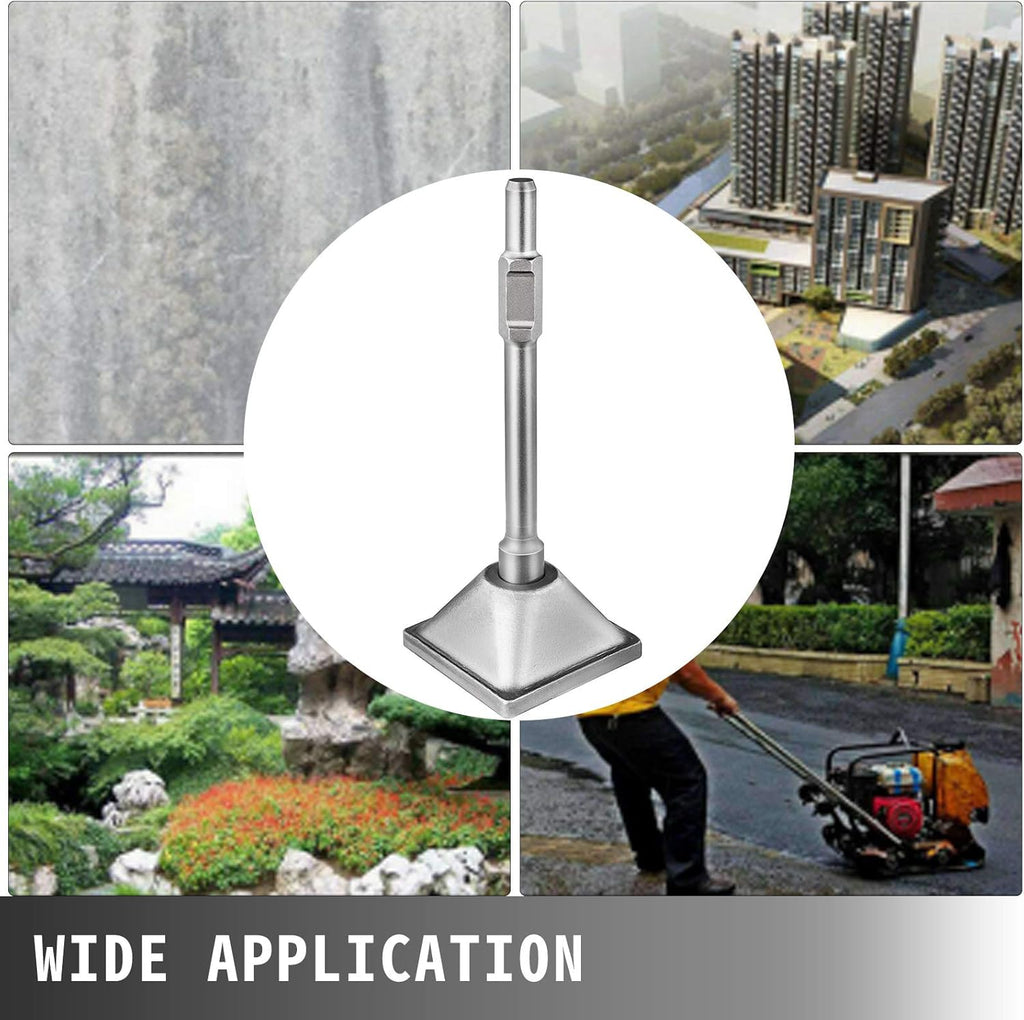 1-1/8" Tamper Shank Dirt Tamper 6x6" Compactor Plate with Electric Chisel Demolition Jackhammer Bits X6477